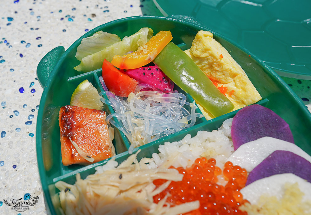 小琉球海龜便當｜小川壽司海龜便當，海龜造型餐盒，環保餐盒可重覆使用、可微波 @緹雅瑪 美食旅遊趣