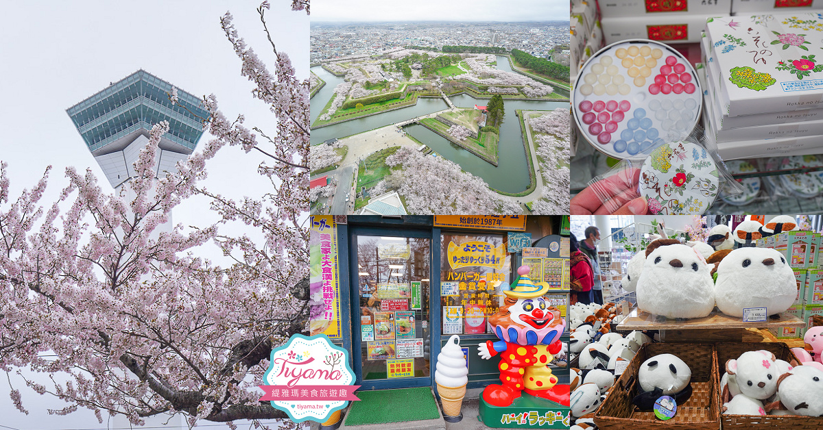 北海道函館一日遊，賞櫻之旅！！搭早班機到函館就一路玩篇，五稜郭公園、五稜郭塔、幸運小丑漢堡、六花亭 @緹雅瑪 美食旅遊趣