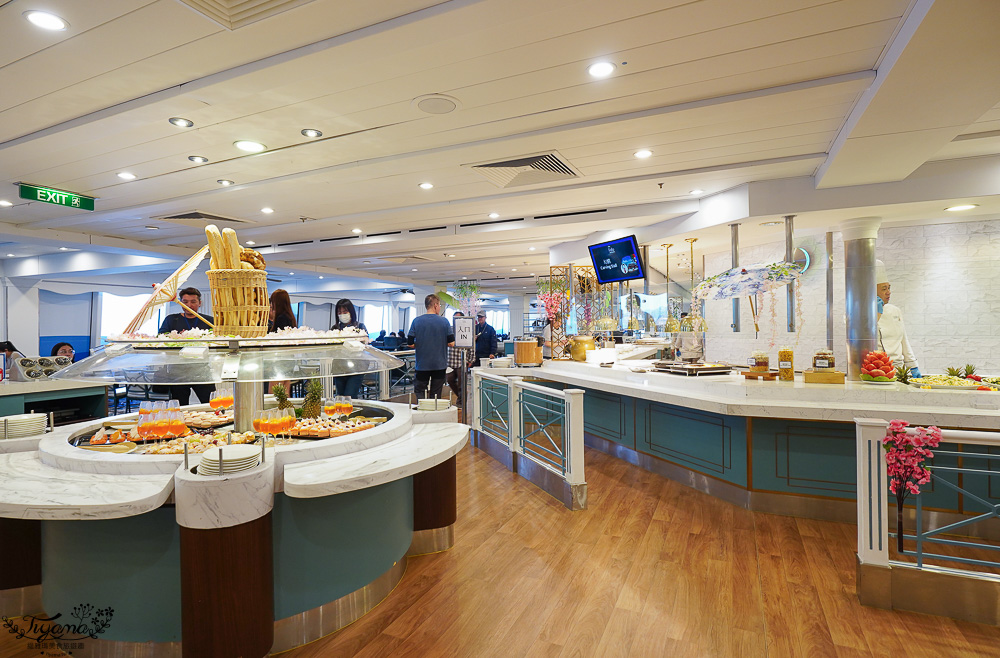 麗星郵輪 探索星號「麗都自助餐廳」免費自助餐廳，從早吃到晚~自助早餐、日本櫻花主題晚宴 @緹雅瑪 美食旅遊趣