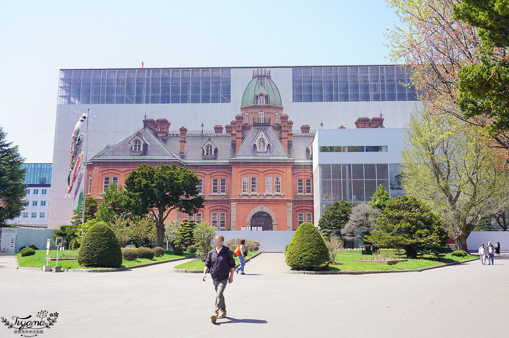 北海道札幌北海道都廳｜紅磚露臺 Akarenga Terrace：紅磚露臺免費展望台．各樓層美食介紹，漫遊修建中的北海道都廳 @緹雅瑪 美食旅遊趣