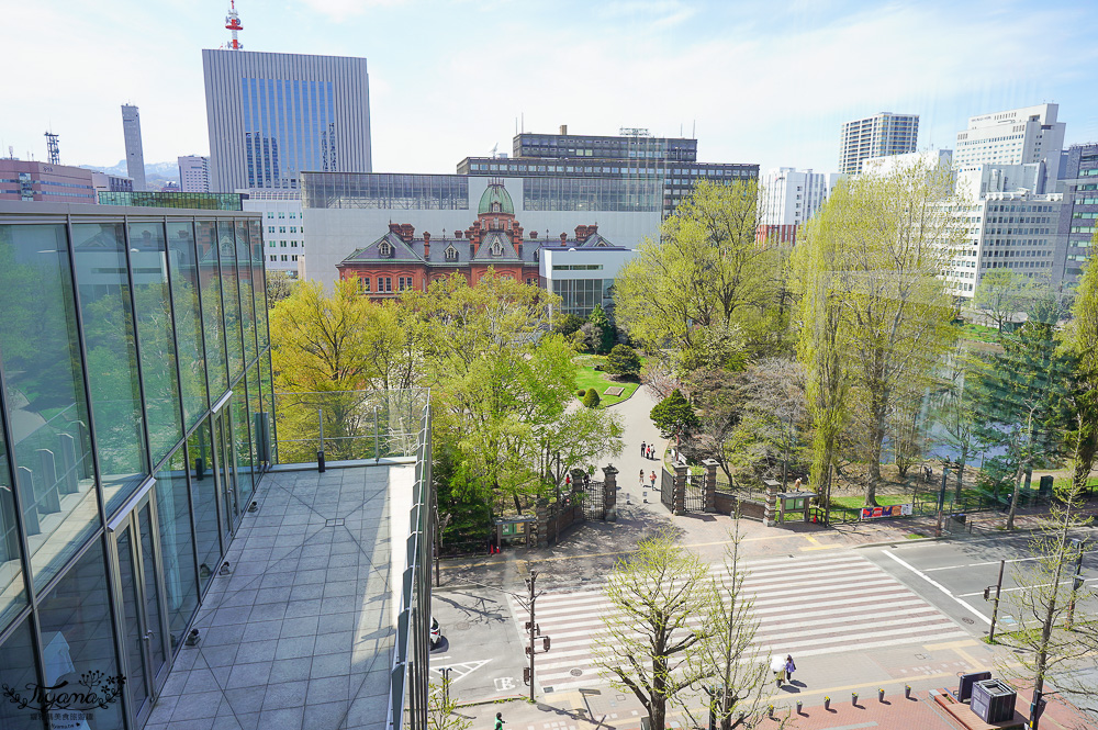 北海道札幌北海道都廳｜紅磚露臺 Akarenga Terrace：紅磚露臺免費展望台．各樓層美食介紹，漫遊修建中的北海道都廳 @緹雅瑪 美食旅遊趣