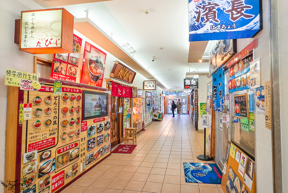 函館海鮮｜函館美食「函館朝市 どんぶり横丁市場」：函館車站旁的海鮮市場美食 @緹雅瑪 美食旅遊趣