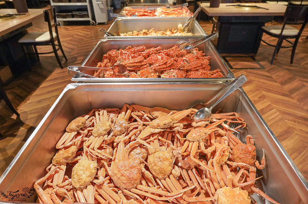 北海道三大螃蟹吃到飽「 伝 Den-JAPANESE BUFFET DINING」，螃蟹.海鮮.肉品.壽司.軟性飲料任你吃，BBQ、涮涮鍋二選一，KKday加碼90分鐘 @緹雅瑪 美食旅遊趣