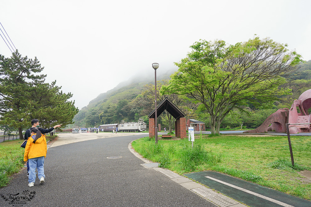 門司港鐵道車廂咖啡館「Pic Mekari park」特色復古列車咖啡館，潮風號&rdquo;關門海峽和布刈&rdquo;站旁，和布刈公園內的特色火車咖啡廳 @緹雅瑪 美食旅遊趣