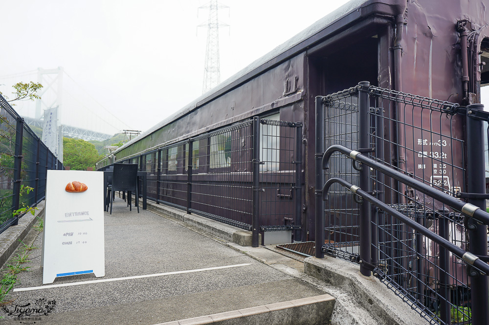 門司港鐵道車廂咖啡館「Pic Mekari park」特色復古列車咖啡館，潮風號&rdquo;關門海峽和布刈&rdquo;站旁，和布刈公園內的特色火車咖啡廳 @緹雅瑪 美食旅遊趣