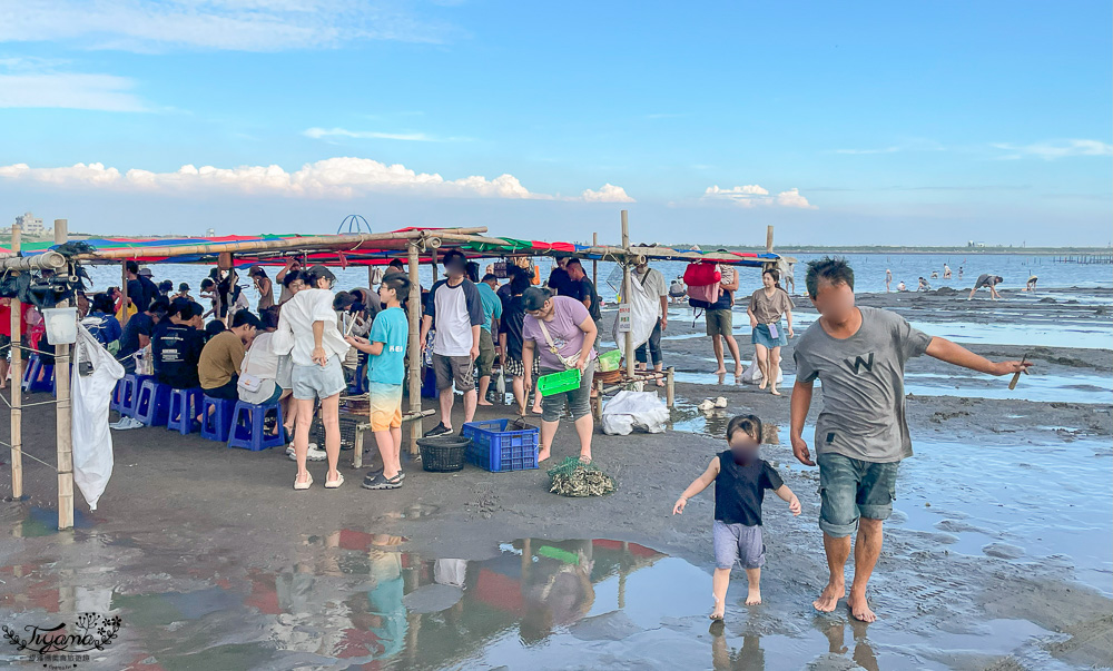 王功鐵牛車．王功採蚵車｜彩雲王功潮間帶之旅：搭採蚵車、挖蛤蜊玩水、烤鮮蚵吃到飽！大人200、兒童100、幼兒免費 @緹雅瑪 美食旅遊趣