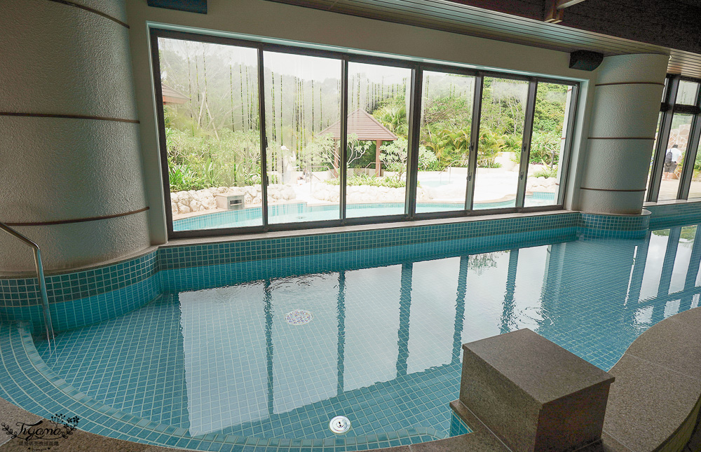 JUNGLIA OKINAWA浴池區「SPA JUNGLIA｜熱帶綠洲」，戶外無邊際浴池，叢林景觀餐廳熱帶綠洲 @緹雅瑪 美食旅遊趣