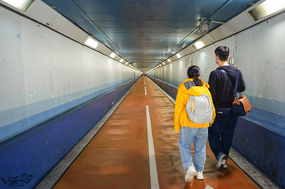 九州景點｜關門隧道行人步道：780米分縣界標誌的海底行人步道，從「下關」走到「門司」 @緹雅瑪 美食旅遊趣