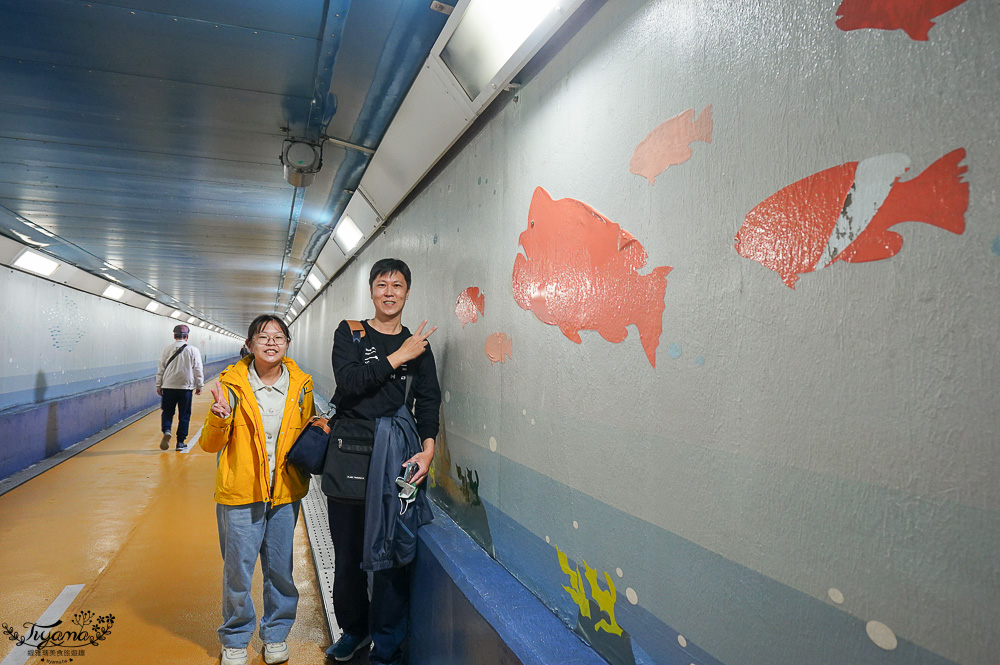 九州景點｜關門隧道行人步道：780米分縣界標誌的海底行人步道，從「下關」走到「門司」 @緹雅瑪 美食旅遊趣