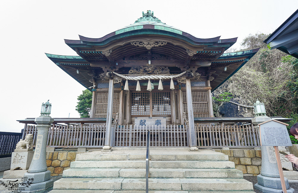 九州門司港景點｜可愛河豚神籤「和布刈神社」，九州最北邊的海景神社，關門海峽旁面海絕美景色的小巧神社 @緹雅瑪 美食旅遊趣