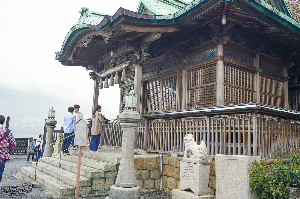 九州門司港景點｜可愛河豚神籤「和布刈神社」，九州最北邊的海景神社，關門海峽旁面海絕美景色的小巧神社 @緹雅瑪 美食旅遊趣