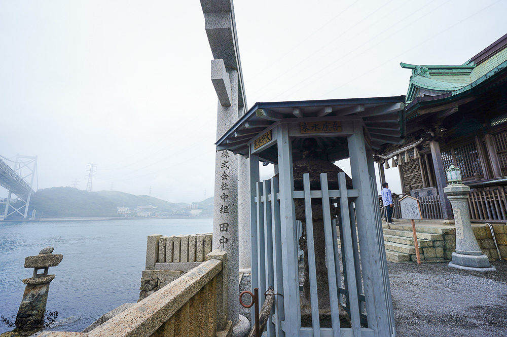九州門司港景點｜可愛河豚神籤「和布刈神社」，九州最北邊的海景神社，關門海峽旁面海絕美景色的小巧神社 @緹雅瑪 美食旅遊趣