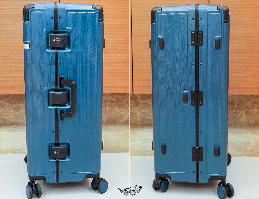 台灣行李箱推薦｜Arowana亞諾納 台灣設計品牌：31吋極致美學運動鋁框行李箱｜29吋前開式/側開式 避震輪河馬行李箱｜走出你的旅行品味 @緹雅瑪 美食旅遊趣