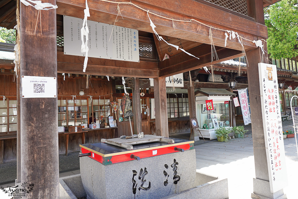 九州小倉城「小倉祇園 八坂神社」連接小倉城旁400多年歷史的豐前市守護神，全日本罕見景點「鳥居+小倉城」同框奇景 @緹雅瑪 美食旅遊趣