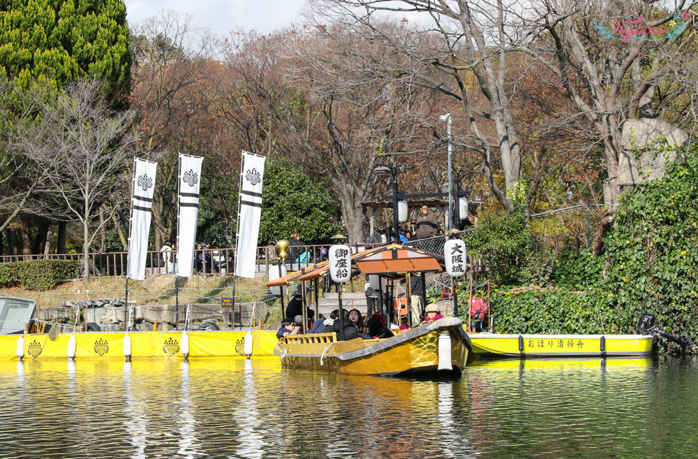 大阪周遊卡景點|大阪城御座船：豐臣秀吉的金箔「鳳凰丸」重現，大阪城內的護城河遊船導覽 @緹雅瑪 美食旅遊趣