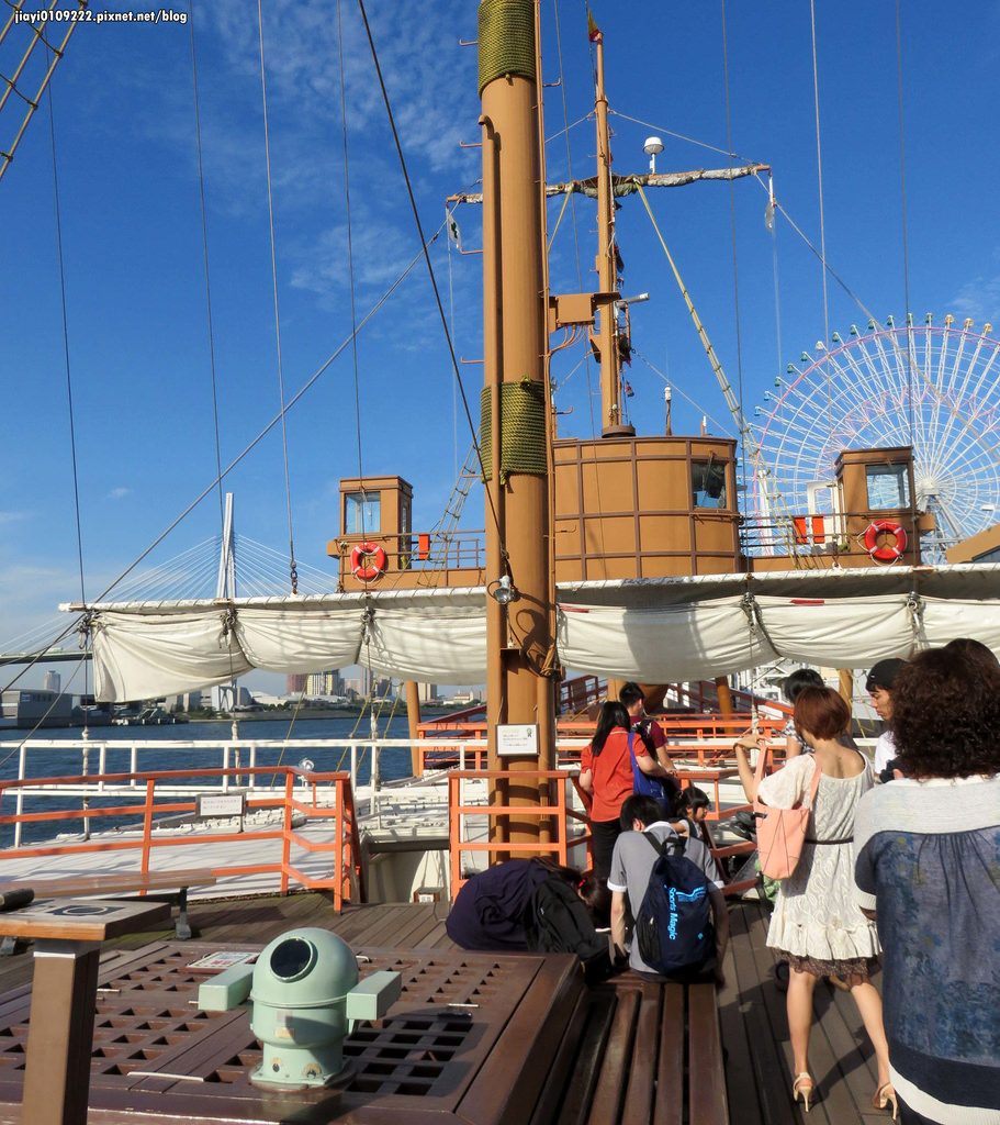 大阪周遊卡景點|帆船型觀光船 聖瑪麗亞號：60分鐘，飽覽大阪港海景的觀光船體驗 @緹雅瑪 美食旅遊趣